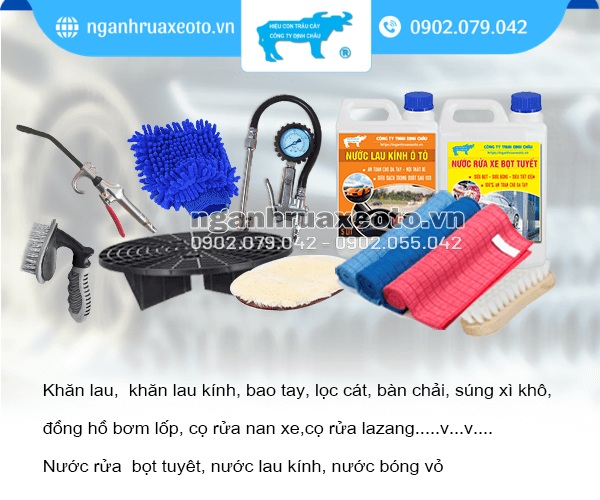Bộ dụng cụ rửa xe ô tô