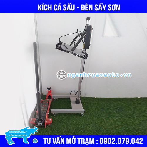 Kích cá sấu và đèn sấy sơn phục vụ cho phủ ceramic