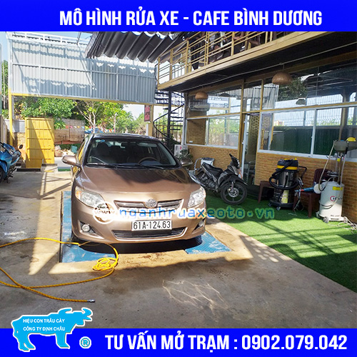 Hướng trực diện của Mô hình rửa xe cà phê Anh Điệp Bình Dương