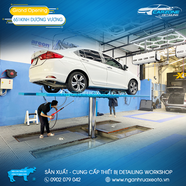 cầu nâng rửa xe ô tô 1 trụ