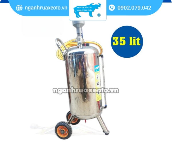 Bình bọt tuyết inox 35L là công cụ đắc lực cho các tiệm rửa xe và trung tâm chăm sóc xe