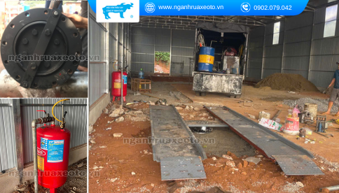 Cầu rửa xe Ấn Độ - bàn nổi