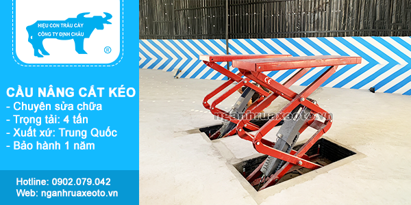 Cầu nâng cắt kéo chỉ chiếm một diện tích lắp đặt nhỏ