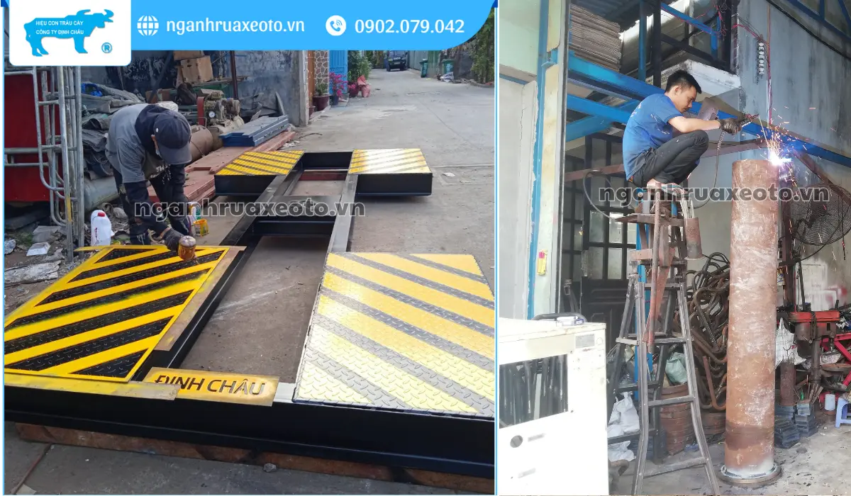 Sản xuất cầu nâng tại xưởng Định Châu