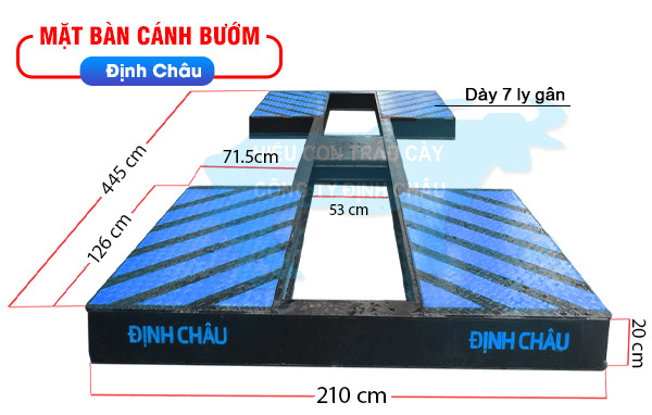Kích thước cầu nâng 1 trụ mặt bàn cánh bướm