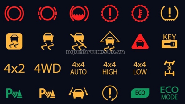 Hầu hết các hãng xe đều tuân theo một hệ thống ký hiệu đèn báo tiêu chuẩn quốc tế