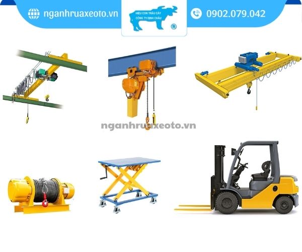 Thiết bị nâng được phân loại dựa trên nguyên lý hoạt động và mục đích sử dụng