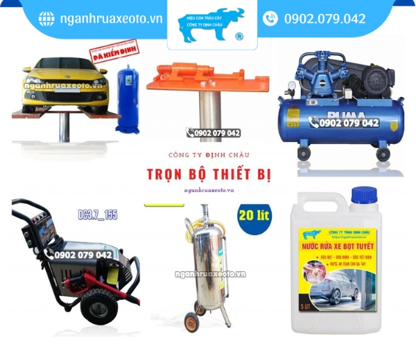 Sử dụng các thiết bị rửa gầm xe chuyên dụng để loại bỏ sạch sẽ bụi bẩn, dầu mỡ