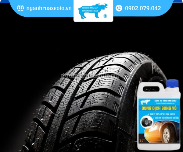 Dung dịch bóng vỏ lốp Định Châu mang đến lớp bảo vệ toàn diện, giúp xe luôn như mới