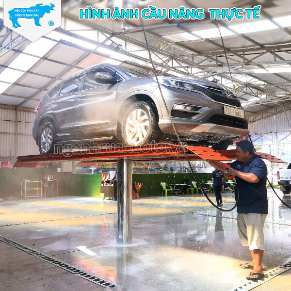 Cầu nâng 1 trụ lắp nổi dễ lắp đặt và thi công