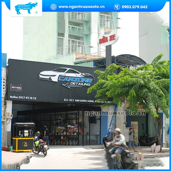 Chọn mặt bằng rửa xe gần ngã tư, đường liên xã, dễ nhận biết