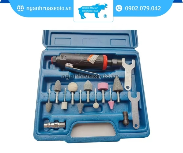 Bộ mài săm lốp vá lốp thủng nhanh chóng với tay mài, đá mài, kim rút và keo chuyên dụng