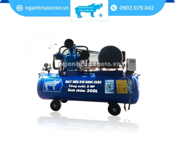 Máy nén khí cung cấp khí nén cho súng xiết, máy bơm lốp, súng rửa xe