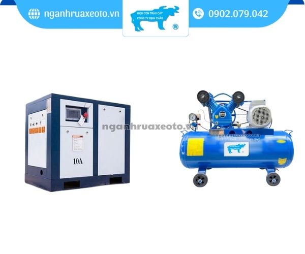 So sánh máy nén khí trục vít và piston chi tiết