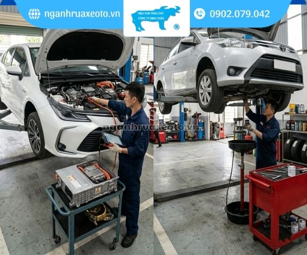 Khác biệt bảo dưỡng ô tô Hybrid có gì khác xe xăng