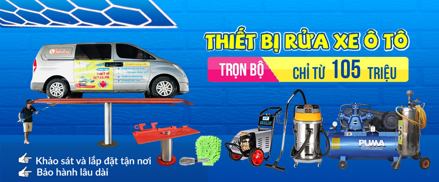 thiet bi rua xe o to